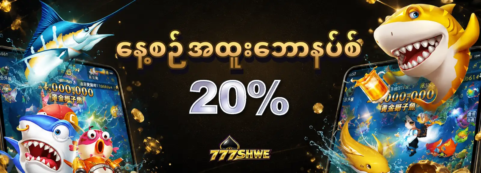 နေ့စဉ်အထူးဘောနပ်စ်  20%